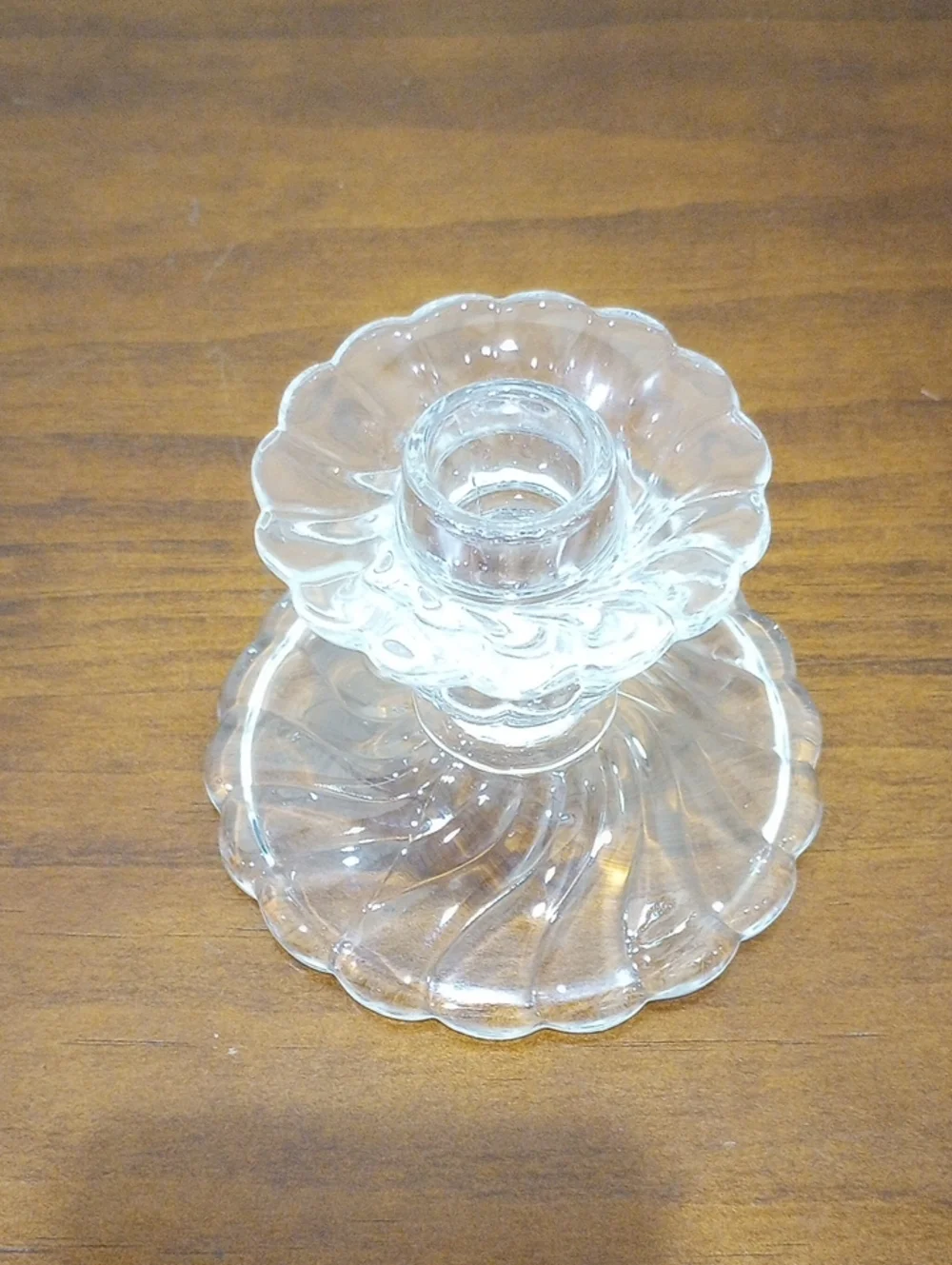 Fostoria Colony Swirl Crystal Candle Holders, Set Of 2 - Vintage!